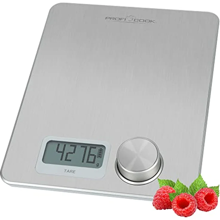 ProfiCook® Küchenwaage ohne Batterien | Küchenwaage digital mit kinetischer Energie | Waage mit Messbereich von 1g - 5kg und großem Display | mit Tara-Funktion und versch. Messeinheiten – PC-KW 1263 – Bild 1