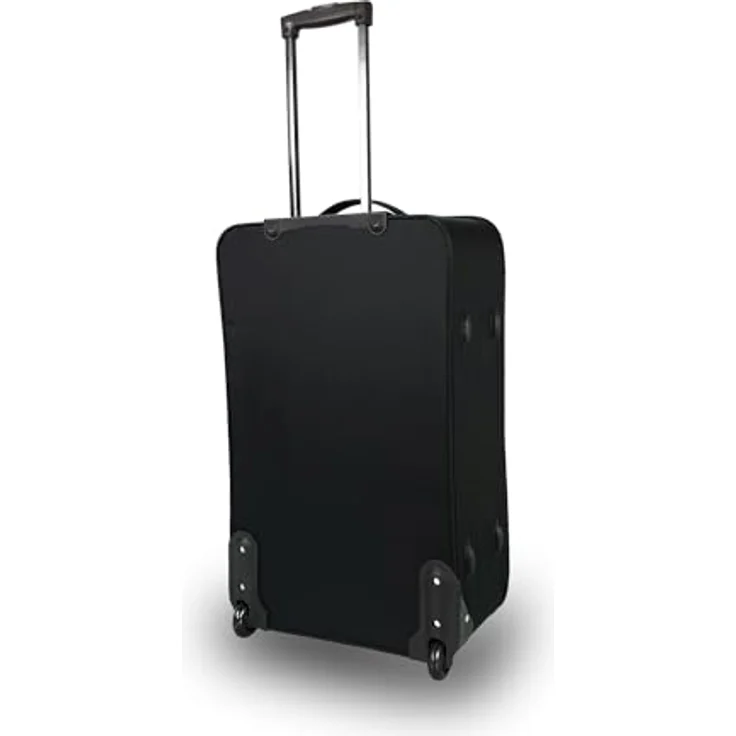 SIGN Stoffkoffer Trolley Reisekoffer Inline Rollen (Schwarz, 4er Set) - Leichtes Weichgepäck mit einzigartigem Design – Bild 3