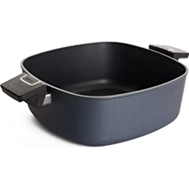 Woll Diamond Lite Guss-Bräter, Induktiv -, 28 x 28 cm, 10,5 cm hoch, 6 Liter, 2 Seitengriffe - Geeignet für alle Herdarten, Aluminium Gusspfanne, backofenfest, anthrazit