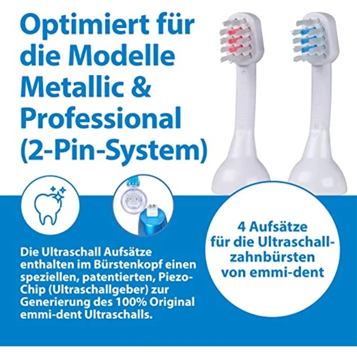 EmmiDent E4 Aufsteckbürsten für elektrische Zahnbürste 4 St. Transparent – Bild 3