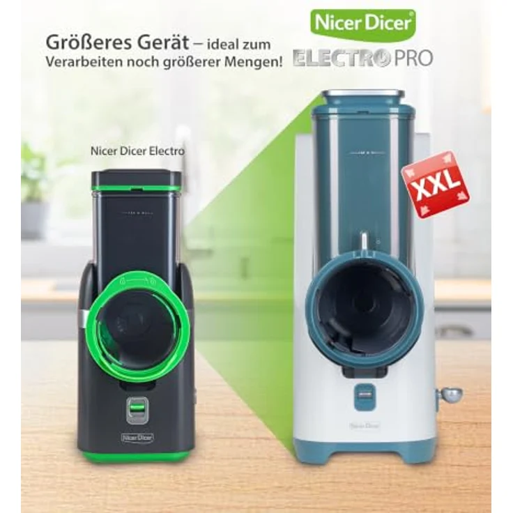 Genius Nicer Dicer Electro PRO Set 32-tlg., leistungsstarker Allesschneider mit 9 Schneid-Einsätzen, sage – Bild 5