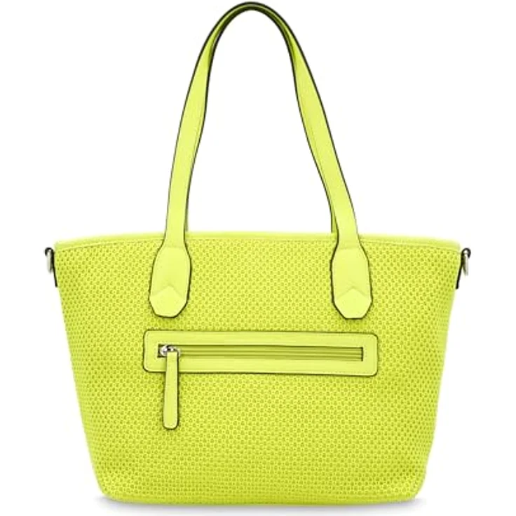 Picard Shopper Knitwork, Einkaufstasche aus 100% recyceltem PU, grün, mit Reißverschluss und abnehmbarem Schultergurt, 12 L – Bild 3