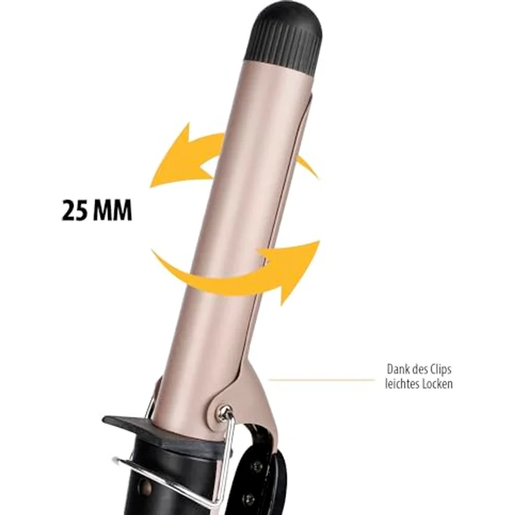 Tristar Lockenstab HD-2421 - Keramikbeschichtung - bis zu 180 °C in 60 Sek - 360° Drehbares Netzkabel - ⌀ 2,5 cm – Bild 3
