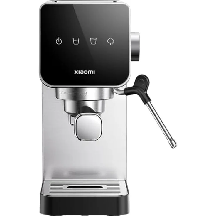 Xiaomi Halbautomatische Espressomaschine BHR9798EU, 20-Bar-Pumpe, Edelstahl, kompakte Bauweise mit Touchscreen und integriertem Tassenwärmer, grau/silber – Bild 2