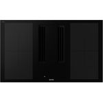 BERBEL Downline Performance BKA 83 DLP Induktions-Kochfeldabzug + Umluft-Set permalyt® DL BUR, 83 cm Breite, Bridgefunktion, Chef Funktion, EC-Lüftermotor, Umluftbetrieb, Farbe: BUR