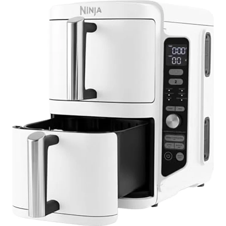 NINJA Heißluftfritteuse SL400EUWH Doppel XL Doppel-Heißluftfritteuse, 2470 Watt, 9,5 Liter, PTFE-freie Antihaftbeschichtung – Bild 2