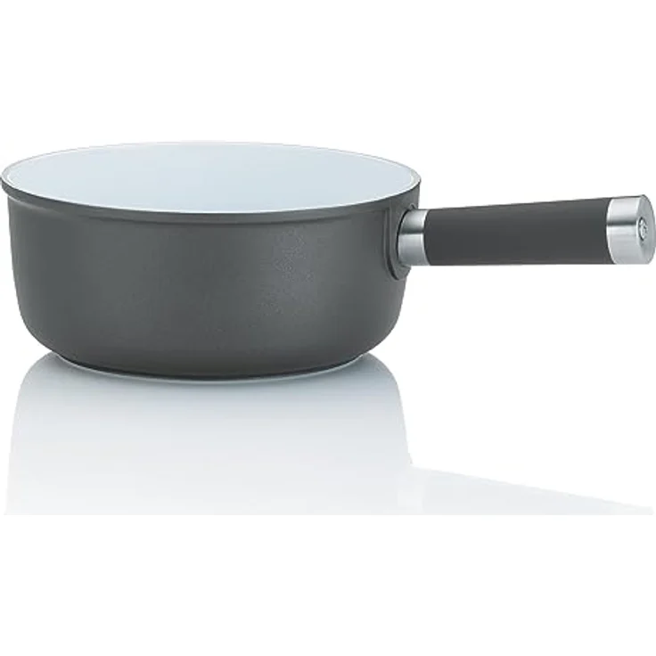 kela 16571 Käsefondue-Pfanne, Aluguss, Keramisch beschichtet, Induktionsgeeignet, 1 L, Meyrin, grau – Bild 1