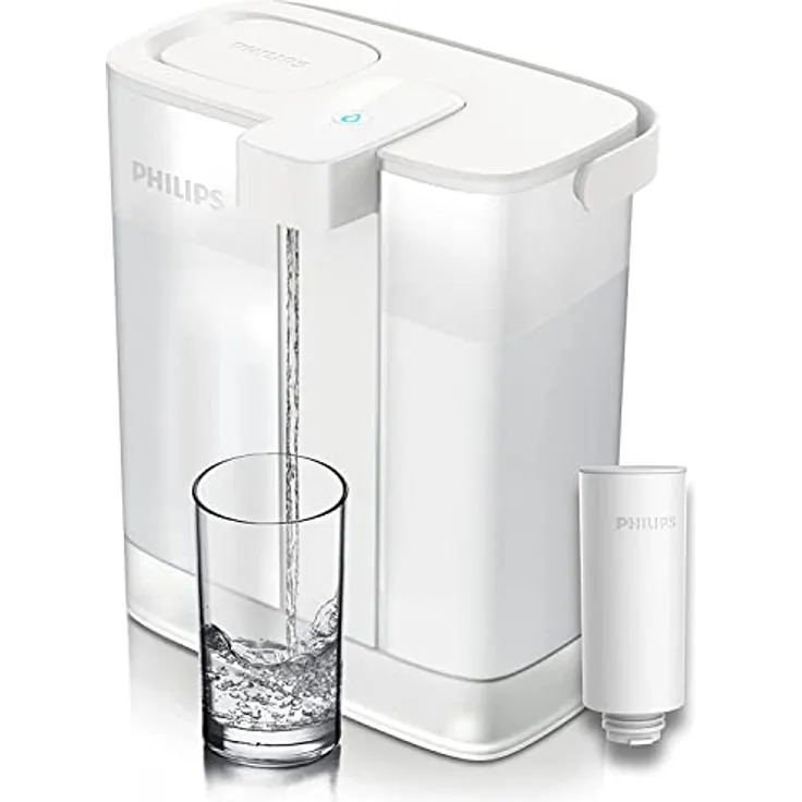 Philips Water Instant Water Filter - 3 l Fassungsvermögen, 1 l/min schneller Durchfluss, wiederaufladbar über USB-C