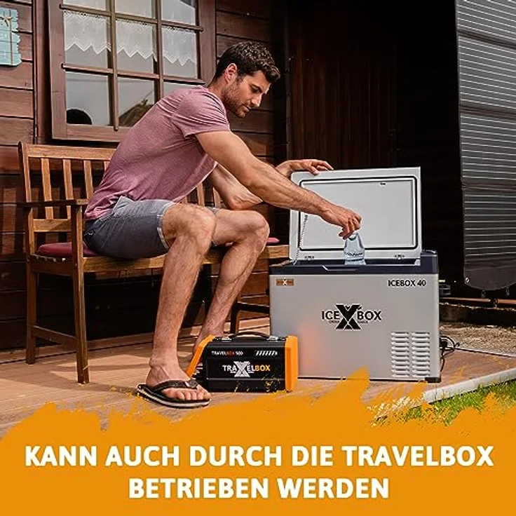CroosTools Kompressorkühlbox IBOX 40L, EEK E, 12V,24V-230V, silber – Bild 7