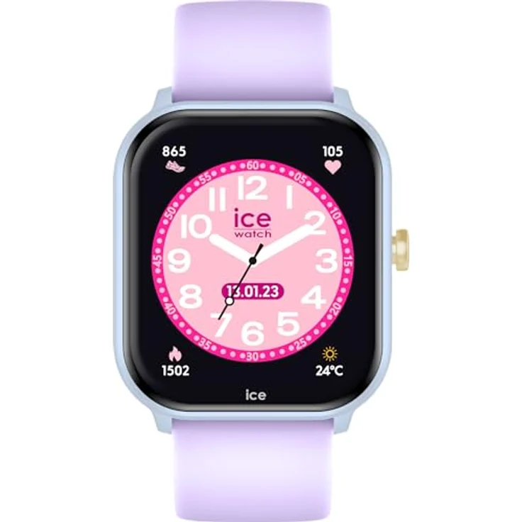 ICE-WATCH Ice smart junior 2.0 Soft blue Purple Kinder Connected Watch mit lila Silikonarmband - Stoppuhr, Alarm, Pulsmesser, Gegenlicht - 022800 (1,75 inch) – Bild 5
