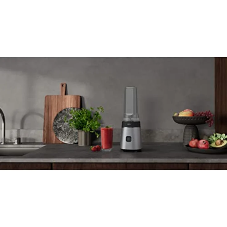 AEG SB3-1-2ST Standmixer, 300 W, 2 Geschwindigkeitsstufen, tragbarer 0,92 l Becher, 4 Klingen, spülmaschinenfest, Edelstahl, BPA-frei – Bild 5