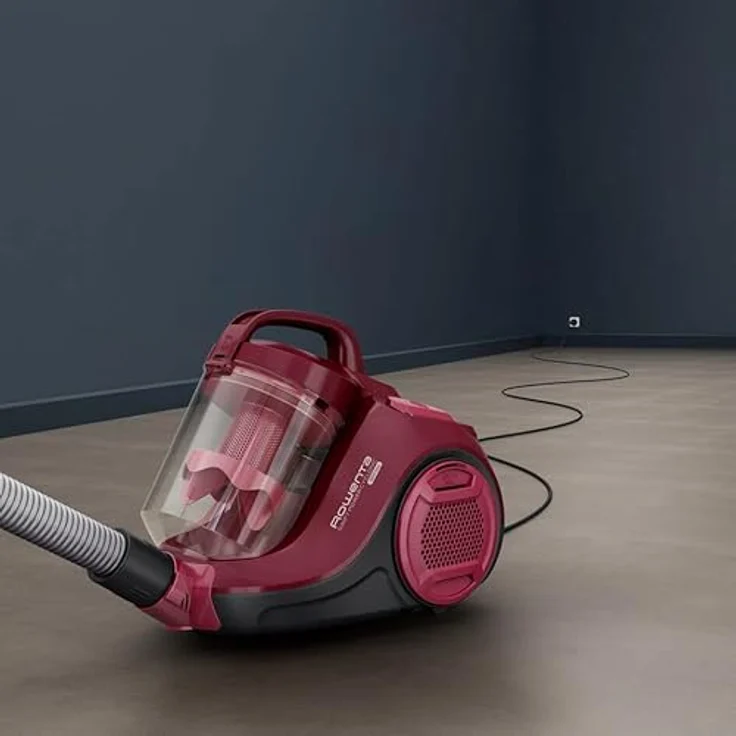 Rowenta RO2933EA Swift Power Cyclonic beutelloser Bodenstaubsauger (750 Watt, Aktionsradius: 7,6 m, kompakte Größe, Starke Leistung Dank Effitech-Motor) schwarz-dunkelrot – Bild 5