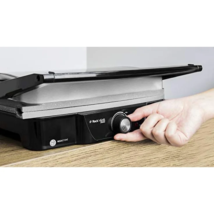 Cecotec RockŽn Grill 2000 .Elektrogrill, RockStone Antihaftbeschichtung, 180º Öffnung, höhenverstellbar, Kochfeld 30 x 23,5 cm, 2000 W, Edelstahl und Kunststoff - Preisvergleich – Bild 3