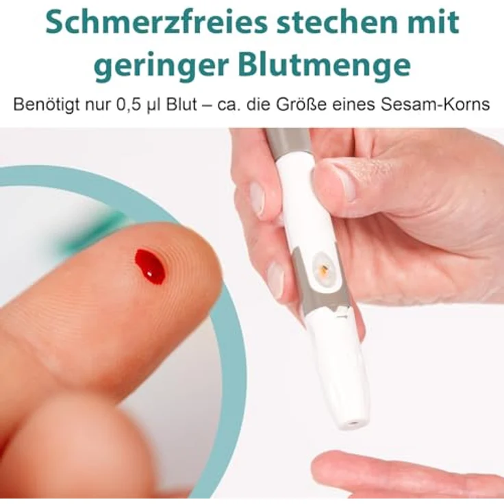 GlucoCheck XL Blutzuckermessgerät (mg/dl) zur Selbstkontrolle des Blutzuckers bei Diabetes – Bild 5