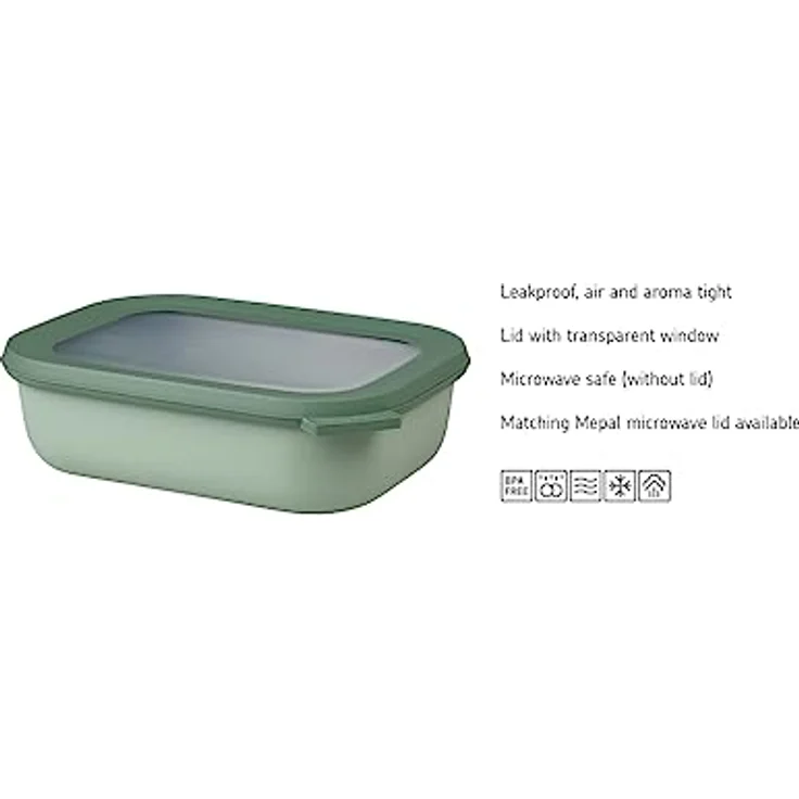 Mepal Multischüssel Cirqula rechteckig 750 ml - Vivid mauve, Vorratsdose aus hochwertigem Kunststoff – Bild 4
