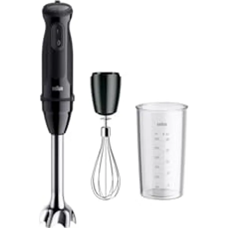 Braun MQ50051M MultiQuick 5 Stabmixer, 750W Motor, 2 Geschwindigkeiten, Edelstahl-Zubehör, schwarz