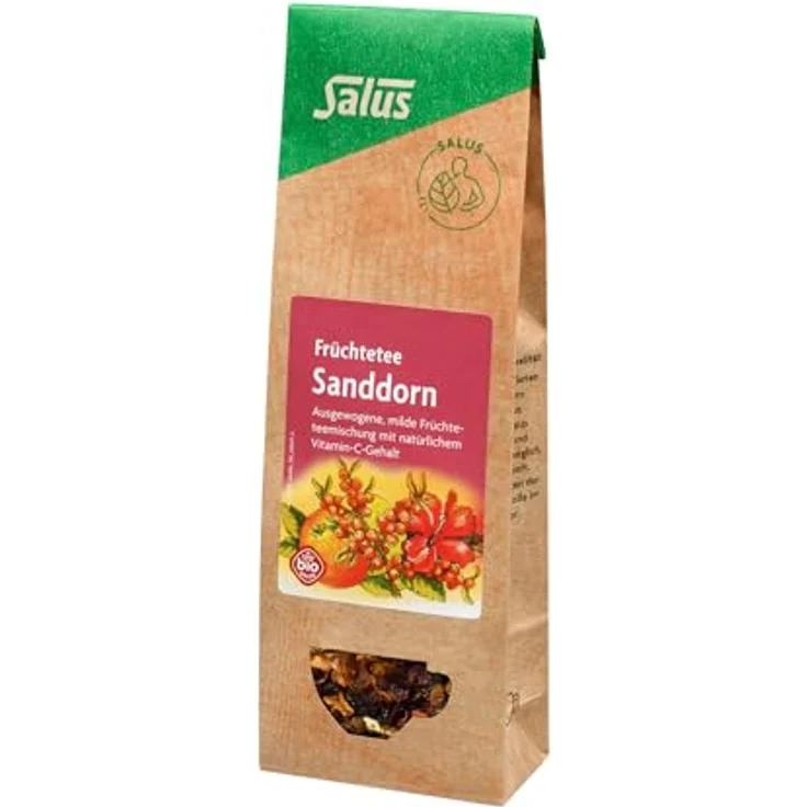 Salus Sanddorn Früchtetee Bio, 100 g, ausgewogener milder Tee mit natürlichem Vitamin C Gehalt – Bild 6
