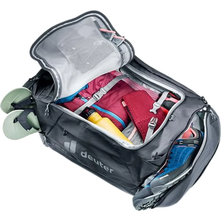 Deuter Duffel Pro 60 Weekender Reisetasche, 66 cm, 100% Polyester, schwarz – Bild 6