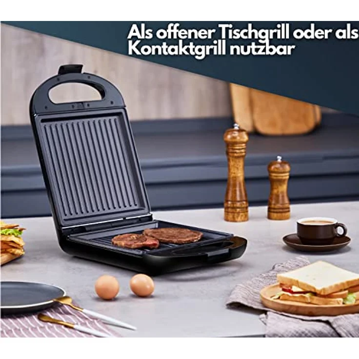 STEINBORG Waffeleisen SB-2120, 1200 W, Antihaftbeschichtung, Cool-Touch-Griffe – Bild 3