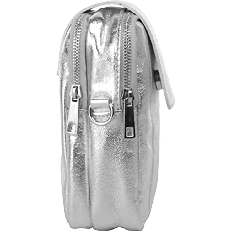 Samantha Look Umhängetasche, echt Leder, Made in Italy, 2 Hauptfächer, abnehmbarer Schultergurt 60-120 cm – Bild 5