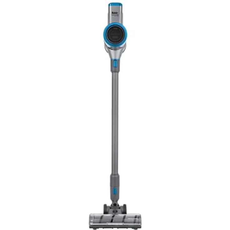 Fakir INOVATOR X Plus 7286 kabelloser Akkusauger inkl. Mini-Turbobürste und Tierhaarentferner, Stabstaubsauger mit Auto. Sauganpassung, LED-Vorderlicht, 500 ml Volumen, 350 Watt, Blau