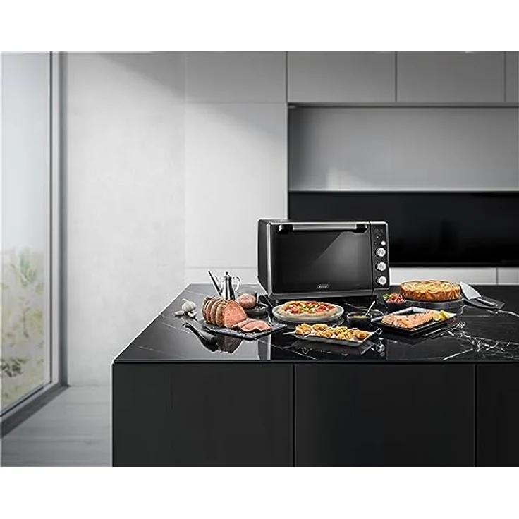 De'Longhi DO34326 Sfornatutto, Elektrobackofen Kleinbackofen 34L, Heißluftbeheizung, 2000 Watt, schwarz – Bild 5