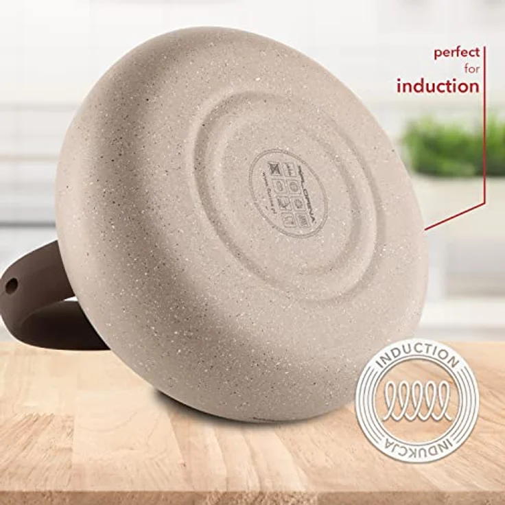FLORINA Wasserkessel (2,5 l) I Edelstahl Teekessel LAVA I Flötenkessel mit Silikongriff I Automatischer Pfiff I Wasserkocher für Induktionsherd, Gasherd und Elektroherd I Farbe: Beige – Bild 4