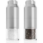 LARS NYSØM Salz und Pfeffermühlenset Edelstahl mit verstellbarem Keramik-Mahlwerk I Gewürzmühlen Set Manuell (Stainless Steel)