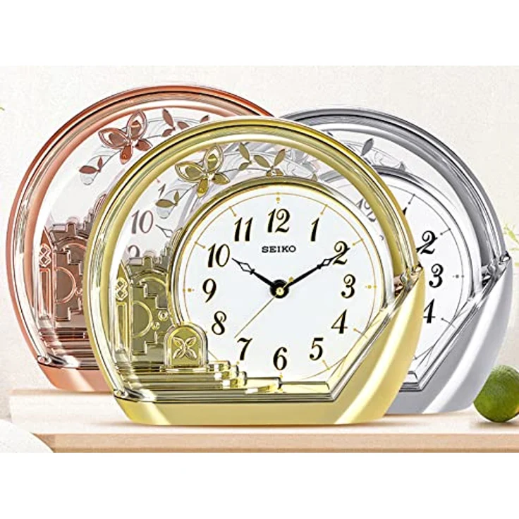 Seiko Pendeltischuhr QXN232G, elegante Quarzuhr für Wohnzimmer, Esszimmer, Arbeitszimmer und Büro – Bild 3