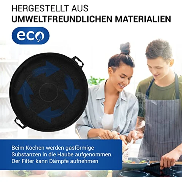 VIOKS Aktivkohlefilter Set 4 Stk, passend wie Bosch 00353121, für Dunstabzugshauben – Bild 7