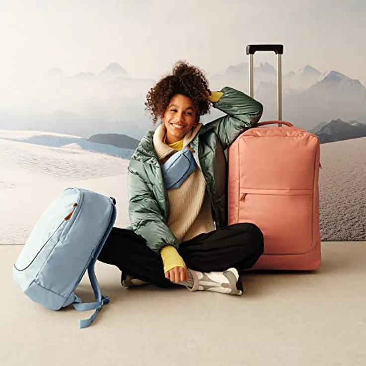 satch Flow S Trolley Koffer Handgepäck 35 l 54x32x23 cm oder Koffer groß 55 l 65x37x29 cm, inkl. Wäschebeutel, Reisegepäck Pure Coral - Korall – Bild 2
