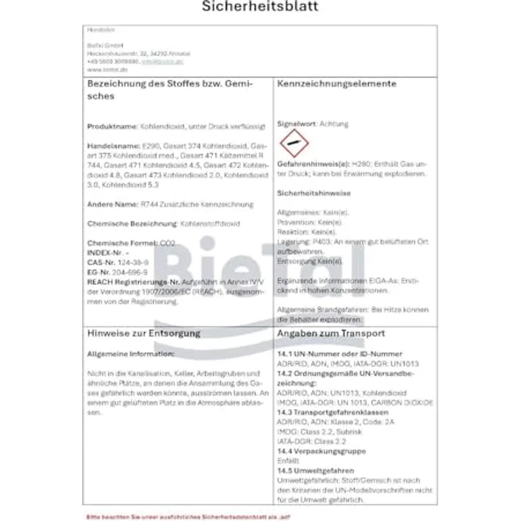 BieTal Umbauset für Quooker Cube, CO2 Druckminderer mit 6 kg Kohlensäureflasche und 2 Meter Schlauch – Bild 2