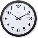 Hama Aruba Wanduhr (40 cm), Quarzuhr mit schleichendem Sekundenzeiger, weißes Ziffernblatt
