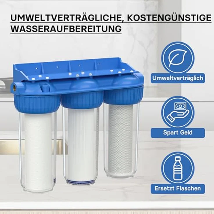 Naturewater NW-BR10B4 3Stufenfilter 26.16 mm (3-4') Sedimentfilter Aktivkohleblock Aktivkohlegranula – Bild 6