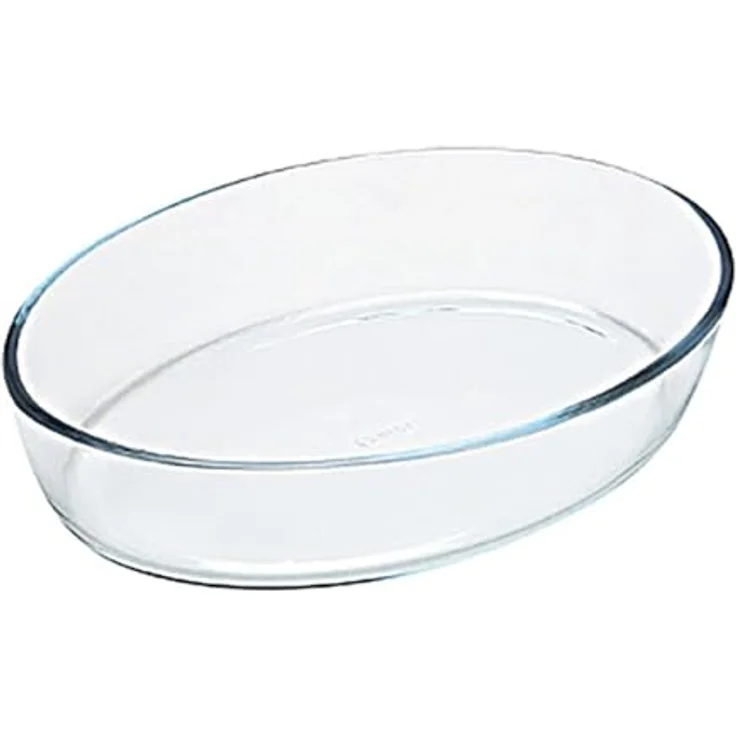Pyrex OVALE TABLETT, Glas-Ofenform 39x27 cm, weiß, 1 Stück – Bild 1