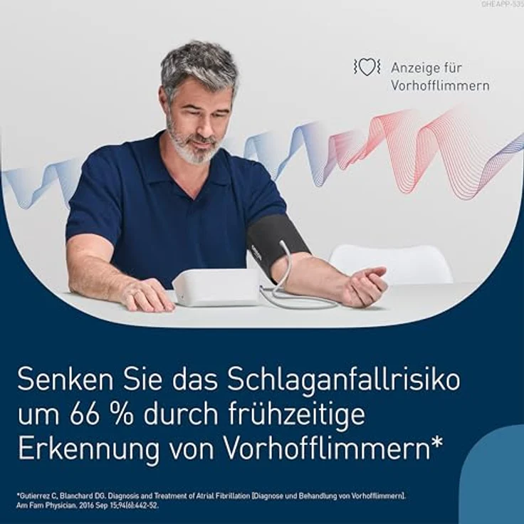OMRON X7 Smart AFib Oberarm-Blutdruckmessgerät | Vorhofflimmern-Screening | Intelli Wrap Manschette 22–42 cm | kostenlose App – Bild 3