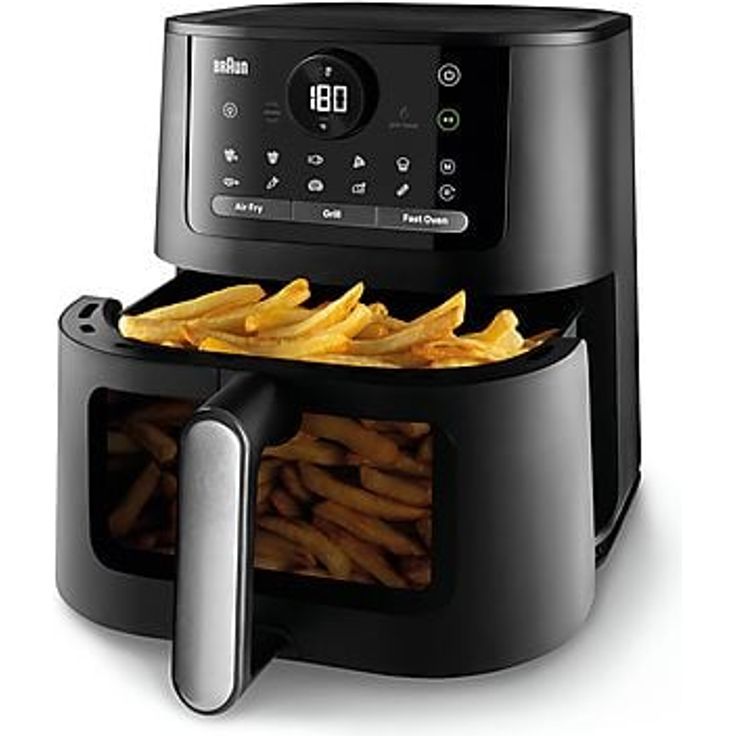 Braun MultiFry HF 5075I BK 3-in-1 Heißluftfritteuse, 2000 W, PFAS-freie Keramikbeschichtung, 6 l Fassungsvermögen, 20 Kochprogramme, schwarz – Bild 2