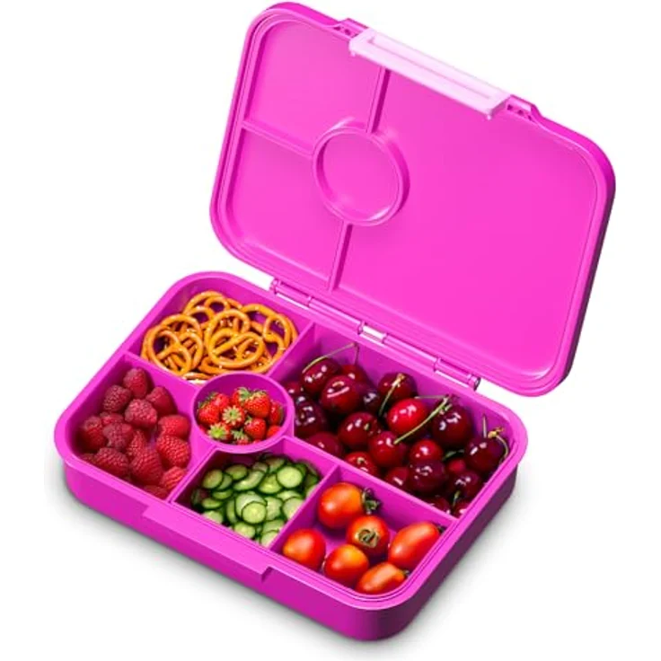 Schmatzfatz Lite Lunchbox, Unterteilte Brotdose für Kinder, BPA-frei, leicht und luftdicht – Bild 1