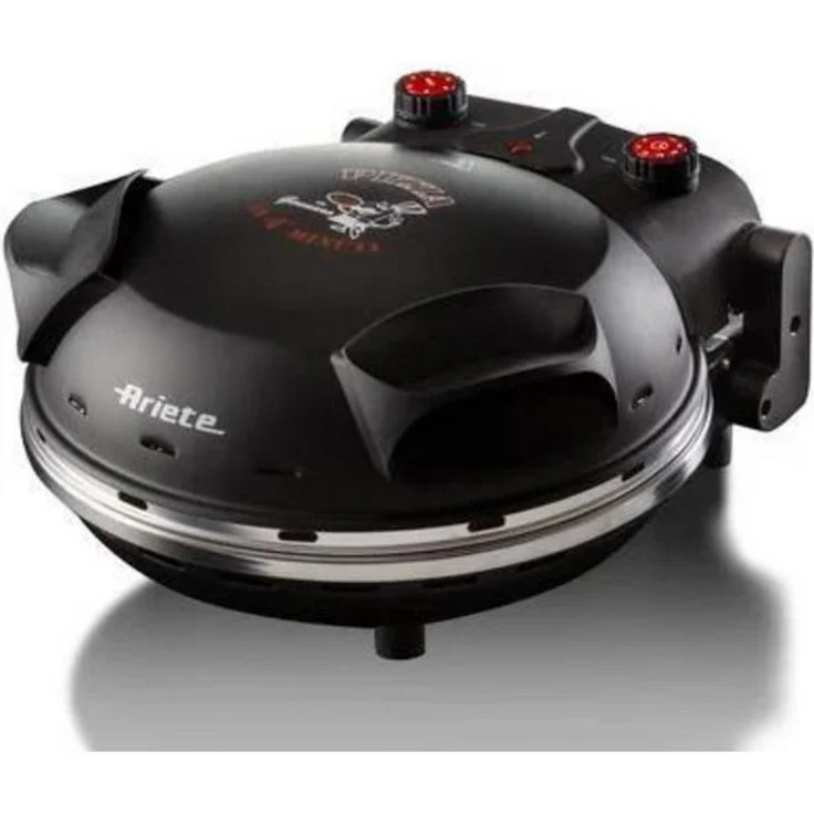 Ariete Minibackofen Pizzaofen, Pizza in 4 Minuten 917 schwarz, Vintage, Style - Heißluft-Minibackofen mit 1200 W Leistung und Oberhitze – Bild 1