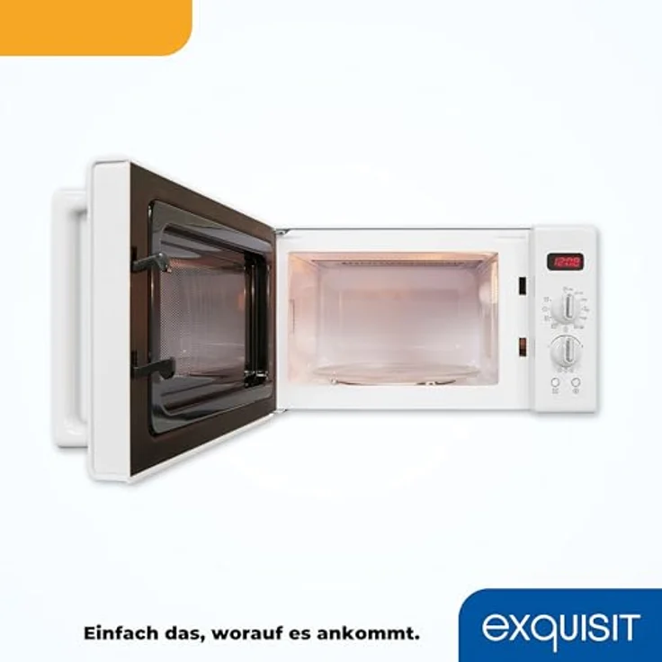 RMW720-3GDIG Mikrowelle mit Grill, Standgerät, 700 Watt, 20 Liter Garraum, weiß, 8 Automatik-Programme, lackiert – Bild 4