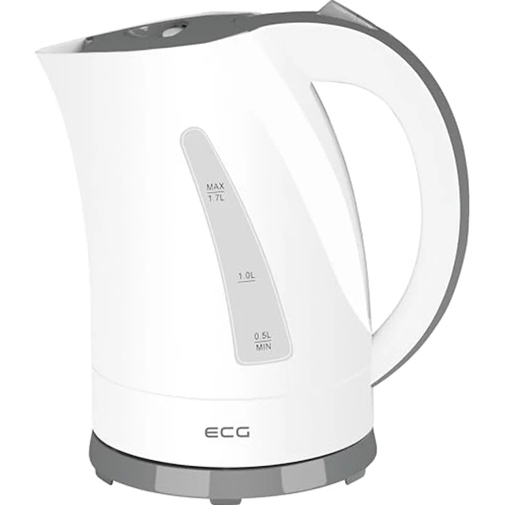 ECG RK 1712 Surfer, Wasserkocher 1,7 L, 2200 W, BPA-freies Kunststoffdesign, drehbarer Sockel, mit Trockengehschutz und Kalkfilter – Bild 1