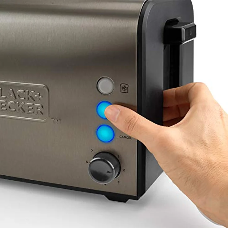 Black + Decker ES9600060B BXTO900E Toaster, 900, Edelstahl, Grau – Bild 3