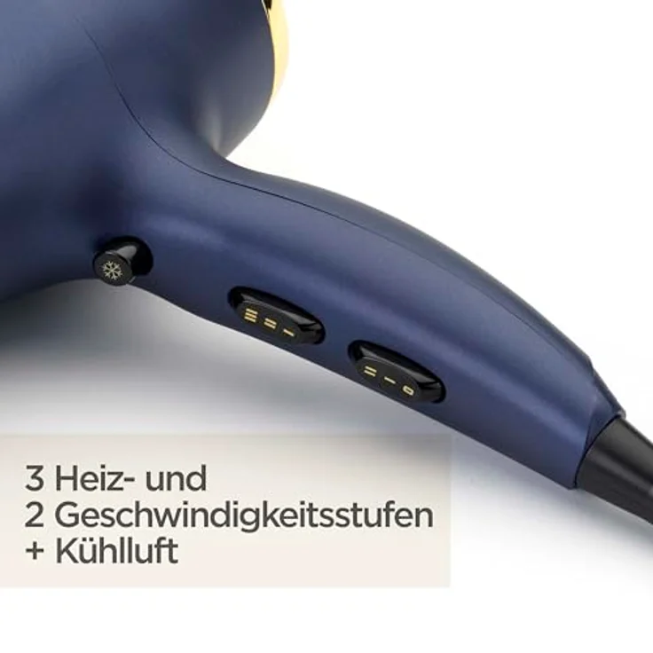 BaByliss Midnight Luxe 2300W Hair Dryer 5781PCHE, Haartrockner mit Ionen-Technologie, schwarz – Bild 5