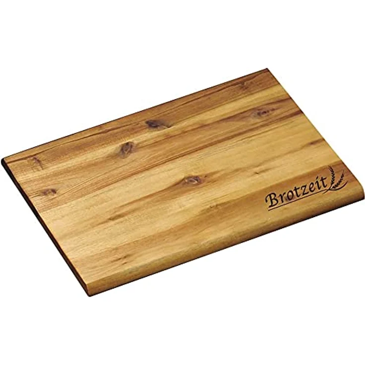 Kesper Brotzeitbrett 32 x 21 cm Akazie 5er Set extra groß mit Einbrand Brotzeit Essbrett Schneidbrett Frühstücksbrettchen – Bild 3