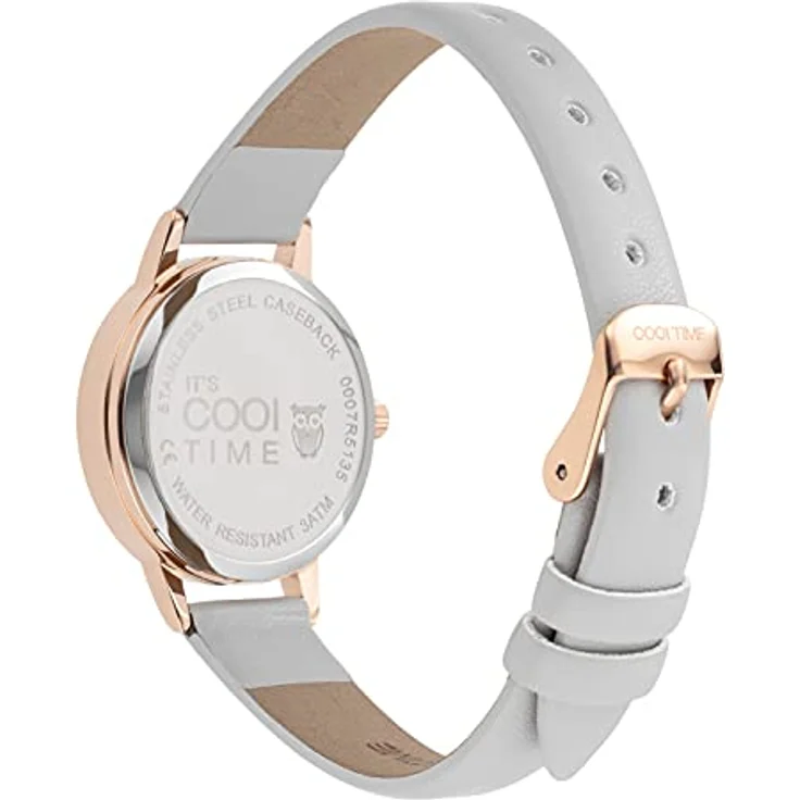 Cool Time Mädchen Kinder Armbanduhr, roségold mit metallischen Sternchen und Japanischem Qualitätswerk – Bild 3