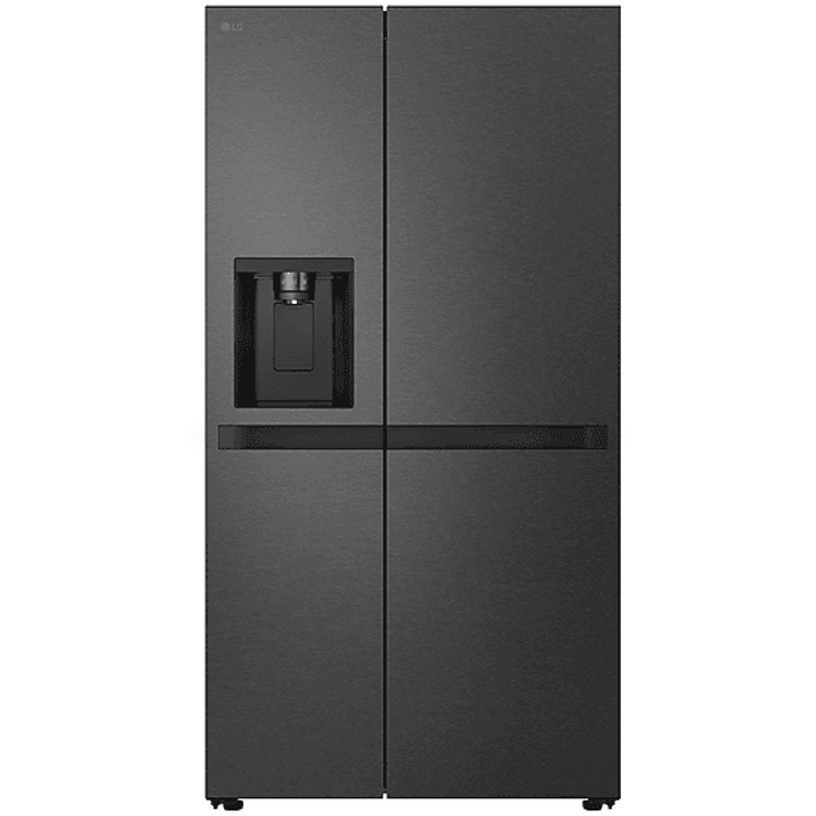 LG GSLC40EPPE, Side-by-Side Kühlschrank mit Eis-, Crushed Ice- und Wasserspender, 638 l, E, 1790 mm hoch, Metallic Black