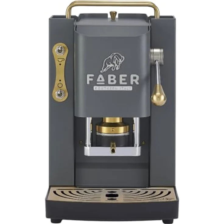 Faber Coffee Machines Faber Pro Deluxe 3.0, Kaffeepadmaschine in Messing mit ESE-Pads, hygienischem Glaskessel und magnetisch abnehmbarer Brühgruppe – Bild 2