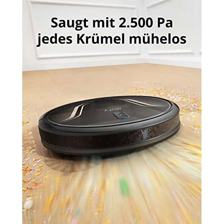 eufy Clean Saugroboter mit Absaugstation G40 Hybrid+, Saugroboter mit Wischfunktion, 2.500Pa Saugkraft, WLAN Funktion, Planbare Saugroute, Ultra dünnes Design, Perfekt für tägliche Reinigung – Bild 3