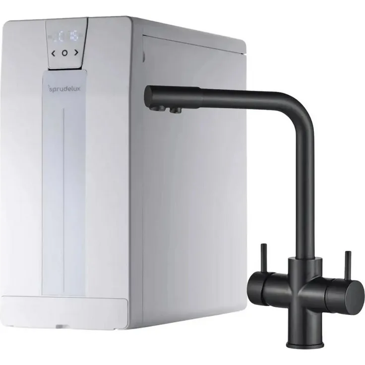 SPRUDELUX POWER SODA OSMOSE Wassersprudler Untertisch AORA FT-Line 3, integrierte Osmose, Kühlung und Leckschutz, Schwarz