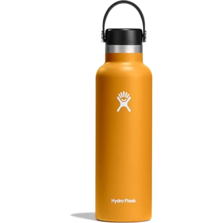Hydro Flask - Wasserflasche 621 ml (21 oz) - Vakuumisolierte Edelstahl-Wasserflasche mit Trinkhalm-Verschluss - BPA-frei - Standardöffnung - Fossil – Bild 1